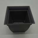 The HC Companies Eclipse Square Plastic Planter w/ Attached Saucer - Outdoor & Indoor Plant Pot with Drainage Holes - Lightweight, UV-Resistant Plastic Pots For Plants (10" Warm Gray, Pack of 1)