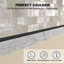 Moleney Flexible Quarter Round Trim, Peel and Stick Quarter Round Molding Trim Strip, Self Adhesive Trim Molding (Black)