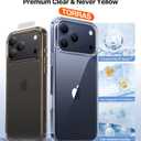 TORRAS Shockproof for iPhone 17 Pro Max Case with Camera Control Button, [12FT Military Grade Drop Protection] Soft Touch & Transparent Slim 17 Pro Max Case with DIY Buttons, Crystal Clear
