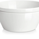 MALACASA Serving Bowls, 105 OZ Large Salad Bowls Set of 2, Porcelain White Bowls for Kitchen, Deep Bowls for Salad, Soup, Pho and Fruit, Ceramic Serving Bowls for Party, Microwave Safe, Series Regular