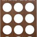 12 Pods K Cup Holder Organizer, Brown Compact Wood Coffee Pod Storage Stand, Space-Saving Counter Kcup Organizer for Home and Office