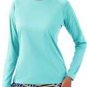 NAVISKIN Women's UPF 50+ Sun Protection Long Sleeve Shirts Rash Guard Shirts Quick Dry Lightweight Hiking Shirts (Green) S