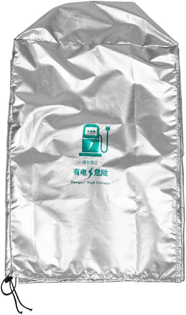 Waterproof Charger Cover for Electric Vehicle Outdoor Charging Station Rain and Uv Protection Durable Oxford Fabric Easy Installation 19.68X15.74X7.87 Inch