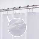 N&Y HOME Fabric Shower Curtain Liner Solid White with Magnets, Hotel Quality, Machine Washable, 72"W x 72"L