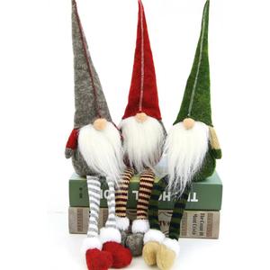 BWFY 3pcs New Christmas Decoration Long Legs Rudolph Doll Christmas Children Gift Hotel mall Window Decoration