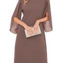 GRACE KARIN Womens Formal Wedding Guest Dress 2026 Chiffon Cocktail Dress Mother of the Bride Dresses Midi Fashion Clothing Khaki 14