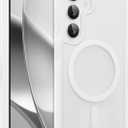 RALEAVO for Samsung Galaxy A15 Case Strong Magnetic Case [Compatible with Magsafe] Slim Shockproof Protective Phone Cover for A15 Phone Case with Translucent Hard Back,White