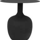 Creative Co-Op Metal Textured, Black, KD Table, 18 in x 18 in x 18 in