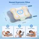 Memory Foam Pillows, Cervical Pillow for Neck and Shoulder Pain Relief, Ergonomic Contour Bed Pillow, Soft for Side Sleep Stomach Sleeping and Back Sleeper, Queen