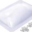 RV Skylight Replacement Bundle,18" x 26" RV Shower Skylight Cover Outer Dome Fit 14" x 22" Openings for Camper Motorhome Bathroom,Inner Dome with Window 14" x 22"+Polyurethane Adhesive Sealant,White