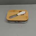 Butter Dish with Lid: Butter Dish for Countertop- AISBUGUR Metal Butter Keeper with Stainless Steel Multipurpose Butter Knife,Large Butter Container with Silicone Home Decor Kitchen Gift White