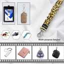 Lanyardio Stretchy Scrunchie Lanyard for ID Badges Keys, Cute Teacher Lanyard for Women with 2 Card Holders 19.6 Inch (Leopard Print)