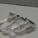 Stocking Holders for Mantel, 4 PCS Mantle Garland HangerSnowman, Reindeer, Christmas Tree and Father Christmas Designs, with Non-Slip Base Hooks, Silver