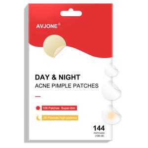 AVJONE Pimple Patches for Face(144 Patches), Hydrocolloid Acne Patches with Tea Tree Oil, pimple stickers for Breakouts, Absorbs Zit, Invisible Spot Cover and Blemish