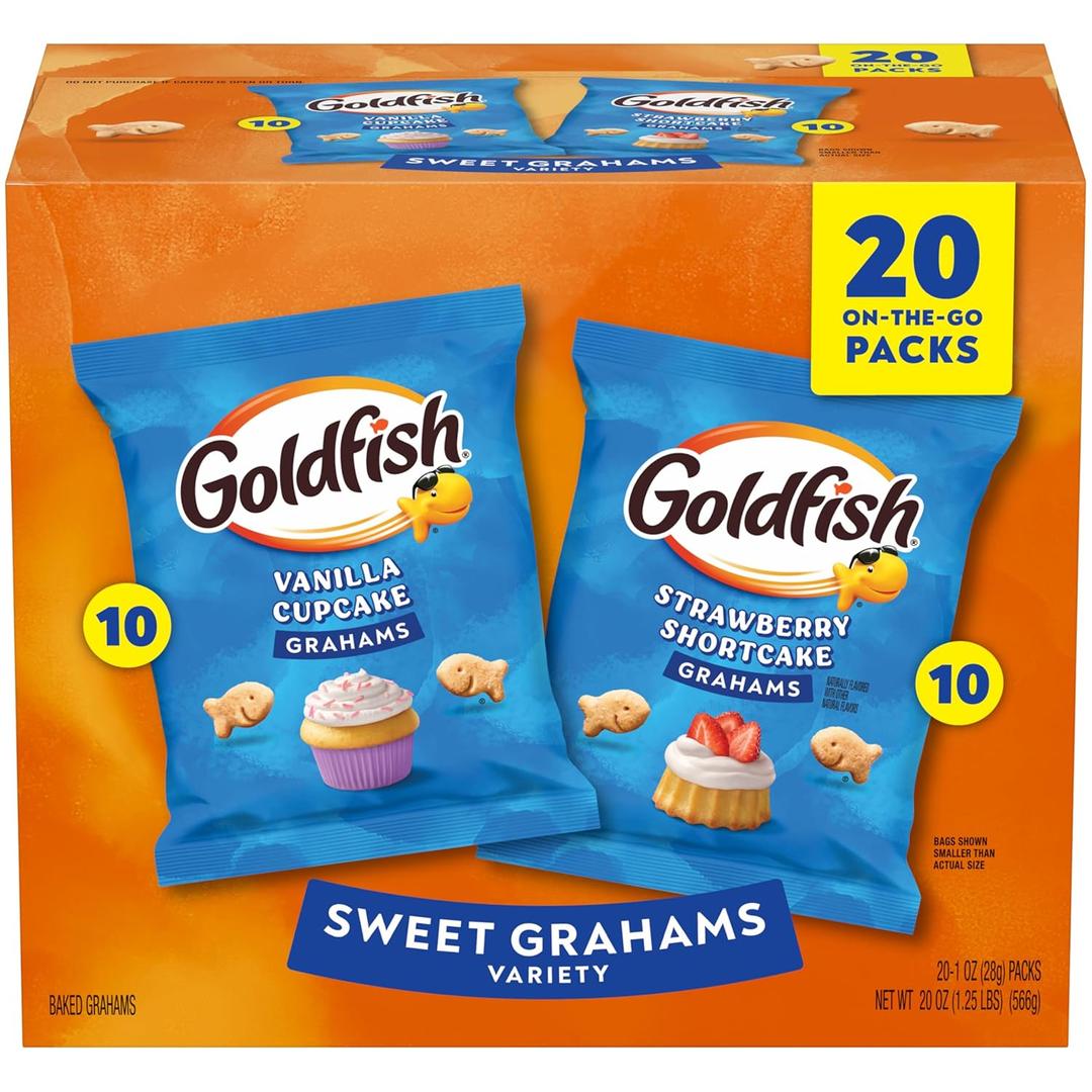 Goldfish Grahams Baked Graham Crackers Multipack, 20 Packs BBD: 05-24-26