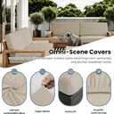 4Pcs Outdoor Cushion Covers Patio Cushion Covers Stretch Cushion Covers for Outdoor Furniture Replacement Washable Reusable Furniture Protector(Beige)