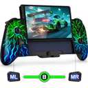 Mocagen Handheld Switch Controllers for Nintendo Switch/OLED Games, Swtich Pro Controller with Marco Buttons/Hall Effect Joystick & Trigger/Big Grip/Turbo (J05)