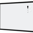 Amazon Basics Magnetic Dry Erase Whiteboard, 35"W x 23"H, Black Wooden Frame, Wall-Mounted for Writing and Presentation