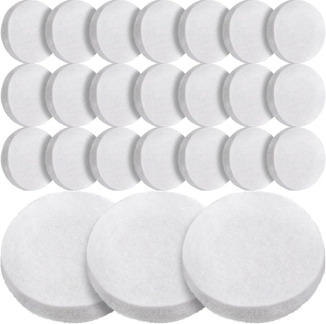 Tranqun 24 Pcs Fine Filter Water Polishing Pad Compatible with Fluval Fx4, Fx5, Fx6 7 x 7 x 1.38 Inches White Filter Media Canister Aquarium Water Polishing Pads