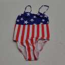 Zando Girls One Piece Bathing Suits Toddler Kids Swimsuits Mermaid Beach Swimwear for Baby Girl 2-8 Years Gifts (6-7 Years, American Flag)