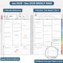 3 x 2026 Appointment Book, 30 Minutes-Hourly, Weekly  Monthly Calendar Planner 2026, Jan 2026 - Dec 2026, 8.5'' x 11'', 2026 Daily Planner with Tabs Pocket, Flexible Cover, Great for Office, Home, School (Light Blue)