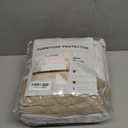 Great Bay Home Reversible Sofa Cover - Washable Slipcover Furniture Protector with Elastic Straps - Couch Cover for Dogs, Kids, and Pets - Quilted & Stitched Detail (Sofa, White/Sand)