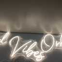 Large Good Vibes Only Neon Sign Wall Decorations, Big Neon Lights for Bedroom, LED Neon Signs for Wall Decor, Wedding, Game Room, Party, Bar Decor, Cafs, Shops, Warm White Wall Lights-5613 in