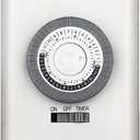 24-Hour in-Wall Mechanical Timer Light Switch,15A 30-Minute Intervals Wall Timer Switches,Light Timers for Lamps Indoor,Neutral Wire Required,Dial Timer for Lights,Fan,ETL Listed