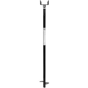 Pylex Adjustable Helical Post 50 Long No Dig Ground Anchor, 4x4 Post for Patio, Shed or Deck, No Concrete - Black Steel