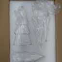 Christmas Decorations - Set of 3 Velvet Ceramic Christmas Trees - Modern Cone Indoor Christmas Decoration Centerpieces for Table Mantel and Living Room Home Decor (White)