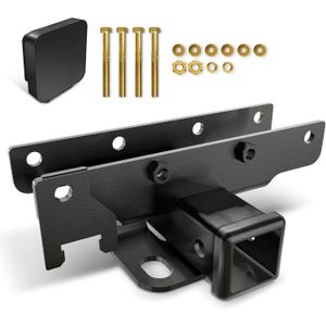 YZONA Tow Hitch 2 Inch, for Jeep Wrangler Tow Hitch Trailer Kit Compatible for 2018 2019 2020 2021 2022 2023 2024 2025 2026 JL JLU Hitch Receiver with Cover, 2 Inch Rear Bumper Towing Combo, 2/4 Doors