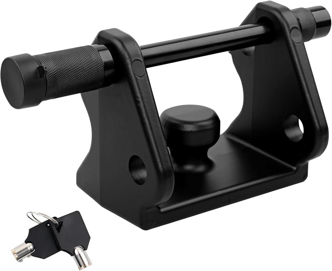 HQPASFY Trailer Hitch Lock, Trailer Coupler Lock with Pin, Heavy-Duty Coupler Lock Model Tl-33 Trailer Lock,Fits Over 2" to 2-5/16" Couplers - Black