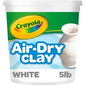 Crayola Air Dry Clay, Natural White Modeling Clay, 5 Lb Bucket