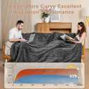 Tefici Heated Electric Blanket Full Size 72"x84" 6 Levels Over-Heat Protection Fast Heating 1/3/6/9 Hours Auto-Off,Heating Blanket Full Size,Soft Flannel to Sherpa ETL&FCC Certified Grey
