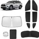 8pcs Car Window Shades for Toyota Highlander 2020-2026 Accessories,Windshield Side Rear Full Sunshade,Sun Visor UV Blocking, Privacy Protection and Blackout for Camping Outdoor