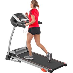 Easy Folding Treadmill for Home, 2.5HP Portable Fitness Equipment for Running Walking with 6% Manual Incline, 12 HIIT Programs, LED Display, Pulse Sensors & Shock Absorption for Running Machine