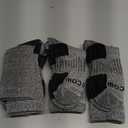 KEECOW Merino Wool Crew Socks For Men & Women, Thermal, Warm, Winter, Cushion, Hiking, Working, Running, 3 Pairs, M, Grey