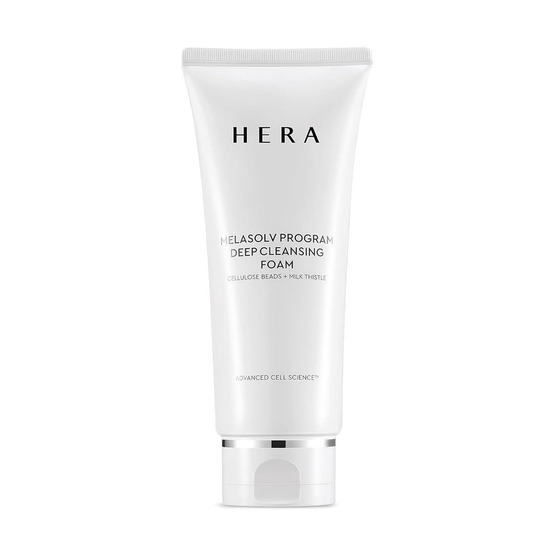 HERA Foaming Facial Cleanser  Professional Deep Cleansing Foam with Cellulose Beads and Milk Thistle  Antioxidant and Hydrating Foam Cleanser  For Bright and Soft Skin  6.6 Ounce by Amorepacific