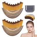 2 PCS Lymphatic Contour Face Brush, Manual Lymphatic Drainage Massager, Natural Makeup Brushes with Durable Soft Bristles, Hypoallergenic Ergonomic Facial Cleansing Brush for Sculpting