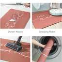 tchdio Bath Mat-Super Absorbent Quick Dry Bath Mats for Bathroom Floor Non Slip-Bathroom Mats with Rubber Backing-Ultra Thin Bathroom Rugs Fit Under Door, 21" x 34", Terracotta