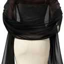 FURTALK Chiffon Shawl Wraps for Women Evening Dresses Soft Scarf Formal Wedding Bridal Scarves