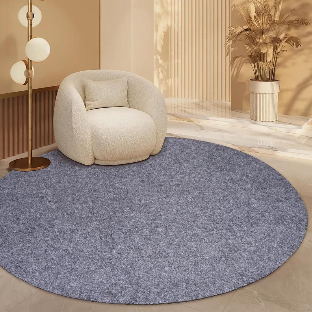 Waterproof Rug Pad Round 1/4Thick Waterproof Non-Slip Rug Pad,Pad for Hardwood Floors,Rug Pads for All Floors and Finishes, Keeps Carpets in Place Soft and Safe（5FT）