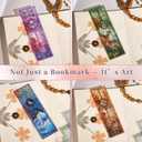 4PCS Fantasy Art Bookmarks, 5"  1.5" PVC Stained Glass Art Book Marker, Romantasy Inspired Bookish Gifts for Book Lovers