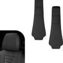 2 PCS Car Headrest Cover with Pocket, Universal Back Seat Organizer, Seat Headrest Protective Cover, Car Interior Decoration (Black)