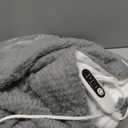 Heated Blanket Electric Blanket,Cozy Faux Rabbit Fur & Soft Flannel Warm Heater Throw Blanket with 5 Fast Heating Levels &10Hours Auto-Off Over-Heat Protection50" x 60" (Grey)