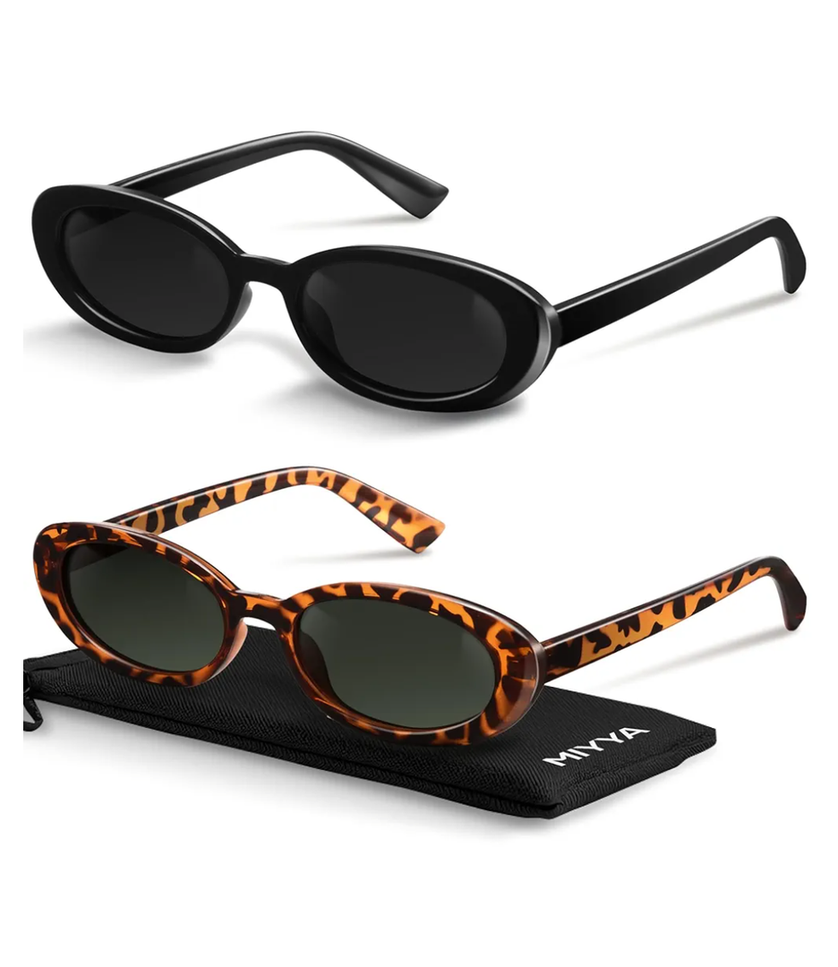 miyya Trendy Polarized Sunglasses Women, Oval Sunglasses for Woman Men, Retro Sun Glasses for Women 2025, UV Protection