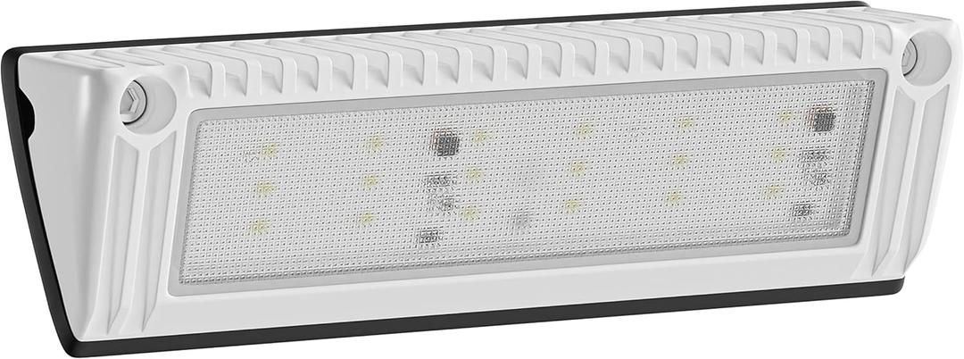 Leisure LED RV Exterior Porch Utility Light - 12v 1450 Lumen 9" Lighting Fixture. Replacement Lighting for RVs, Trailers, Campers, 5th Wheels (White)