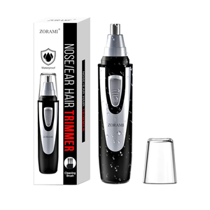 Ear and Nose Hair Trimmer Clipper - 2025 Professional Painless Eyebrow & Facial Hair Trimmer for Men Women, Battery-Operated Trimmer with IPX7 Waterproof, Dual Edge Blades for Easy Cleansing Black