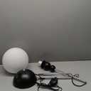 Modern Floor Lamps for Living Room, Globe Glass Shade Floor lamp for Bedroom, Standing lamp for Office, Corner(Black)