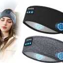 Perytong 2 Pack Sleep Headphones, Sleeping Headphones | Bluetooth Headband with Ultra-Thin HD Stereo Speaker, Wireless Headphone for Sports, Insomnia, Yoga, Air Travel, Meditation (Grey&Black)